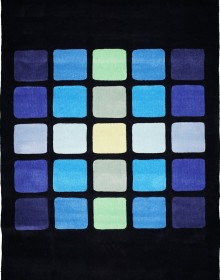 Акриловий килим FANTASIA 90819, Black/Blue - высокое качество по лучшей цене в Украине.